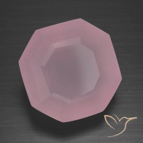 Quartzo Rosa rosa rosa Natural 12.09ct, Corte Octógono / Esmeralda, Transparente