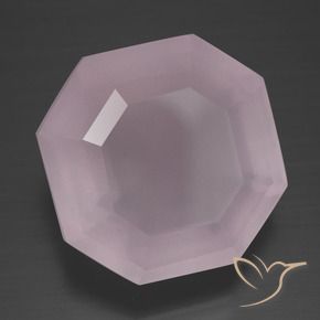 Quartzo Rosa Luz rosa Natural 14.67ct, Corte Octógono / Esmeralda, Transparente