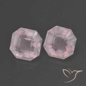 Pedras preciosas de Quartzo Rosa Rosa bem claro natural de 5.03 ct, Corte Octógono / Esmeralda, Transparente