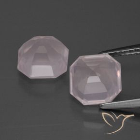 Pedras preciosas de Quartzo Rosa Rosa bem claro natural de 5.03 ct, Corte Octógono / Esmeralda, Transparente