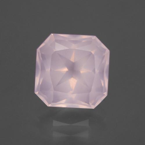 Quartzo rosa rosa natural 3,53ct, corte esmeralda, transparente