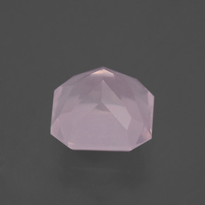 Quartzo rosa rosa natural 3,53ct, corte esmeralda, transparente