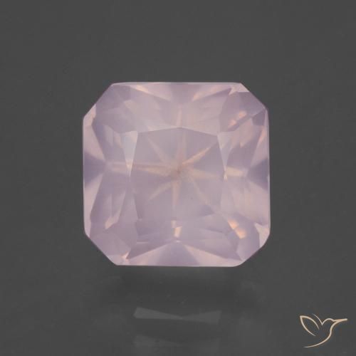 4.06ct Natural Luz rosa Quartzo Rosa, Corte Esmeralda, Transparente