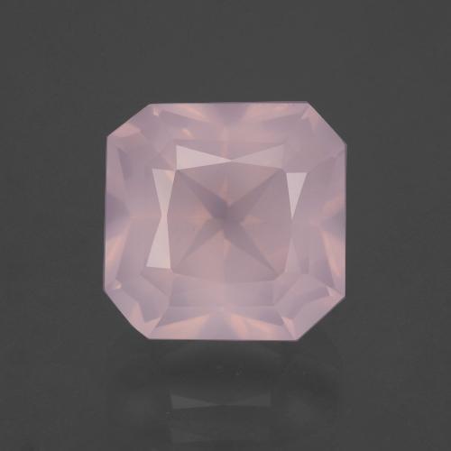 Quartzo rosa rosa natural 4,15ct, corte esmeralda, transparente