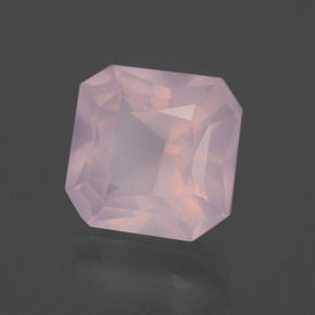 Quartzo rosa rosa natural 4,15ct, corte esmeralda, transparente