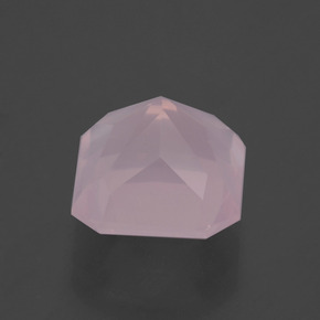 Quartzo rosa rosa natural 4,15ct, corte esmeralda, transparente