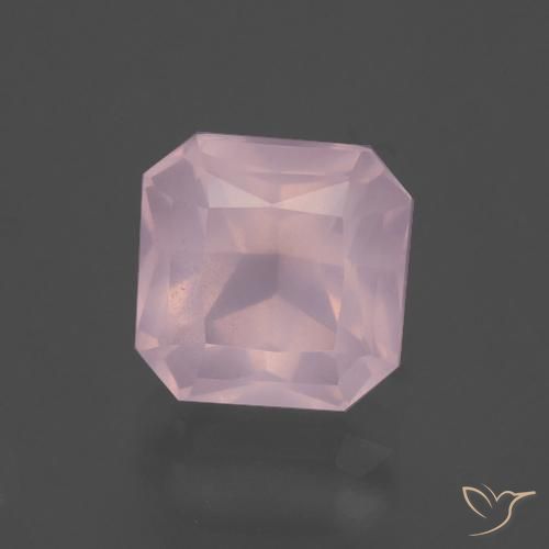 3.82ct Natural Rosa chiclete Quartzo Rosa, Corte Esmeralda, Transparente
