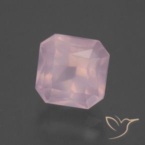 Quartzo Rosa Rosa chiclete Natural 3.82ct, Corte Octógono / Esmeralda, Transparente