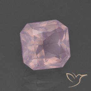 Quartzo Rosa Rosa Claro Rosa Natural 4.71ct, Corte Octógono / Esmeralda, Transparente