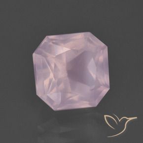 Quartzo Rosa Luz rosa Natural 4.39ct, Corte Octógono / Esmeralda, Transparente