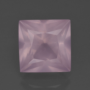 Quartzo Rosa rosa rosa Natural 6.53ct, Quadrado, Transparente