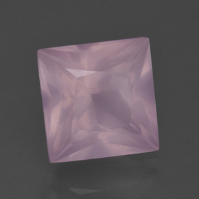 Quartzo Rosa rosa rosa Natural 6.53ct, Quadrado, Transparente