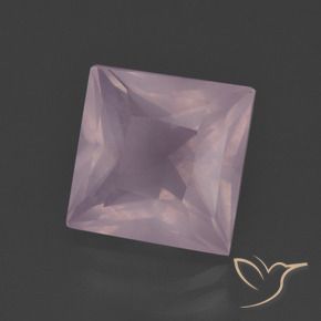 Quartzo Rosa rosa rosa Natural 4.76ct, Quadrado, Transparente