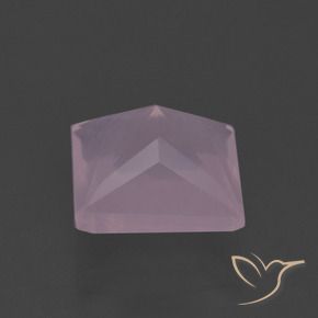 Quartzo Rosa rosa rosa Natural 4.76ct, Quadrado, Transparente
