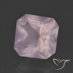 Quartzo Rosa Rosa chiclete Natural 5.68ct, Corte Octógono / Esmeralda, Transparente