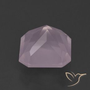 Quartzo Rosa Rosa chiclete Natural 5.68ct, Corte Octógono / Esmeralda, Transparente