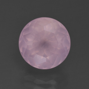Quartzo rosa rosa natural 5,37ct, corte redondo, transparente