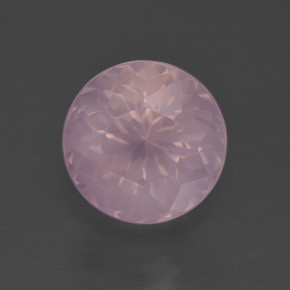 Quartzo rosa rosa rosa médio natural 5,04ct, corte redondo, transparente