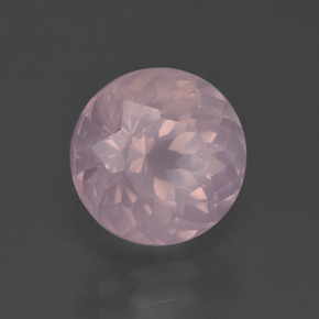 Quartzo rosa rosa rosa médio natural 5,04ct, corte redondo, transparente