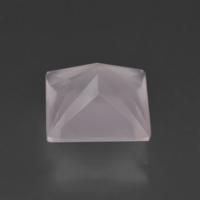 Quartzo rosa rosa natural 4,06ct, quadrado, transparente