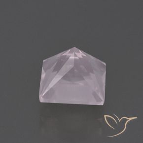 Quartzo Rosa Luz rosa Natural 4.39ct, Quadrado, Transparente
