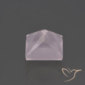 Quartzo Rosa Rosa Claro Rosa Natural 3.97ct, Quadrado, Transparente
