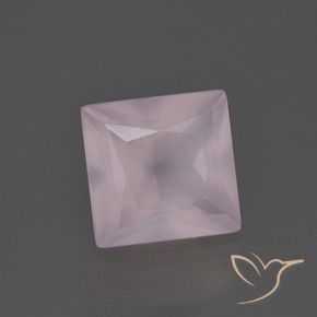 Quartzo Rosa Rosa Claro Rosa Natural 4.27ct, Quadrado, Transparente