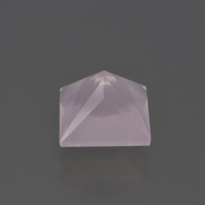 Quartzo rosa rosa natural 3,90ct, quadrado, transparente