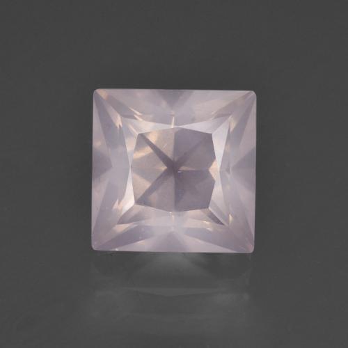 Quartzo rosa rosa natural 3,39ct, quadrado, transparente