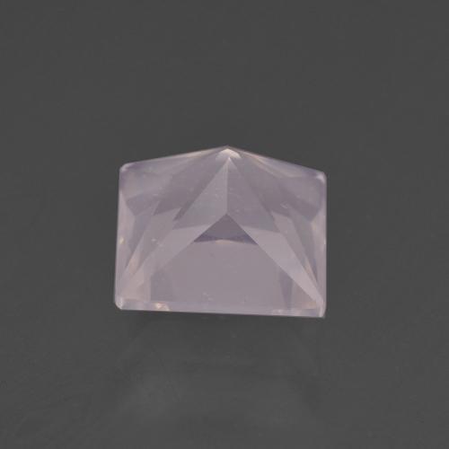 Quartzo rosa rosa natural 3,39ct, quadrado, transparente
