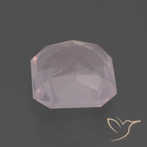 Quartzo Rosa Rosa Claro Rosa Natural 2.79ct, Corte Octógono / Esmeralda, Transparente