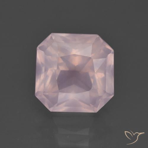 4.57ct Natural Luz rosa Quartzo Rosa, Corte Esmeralda, Transparente