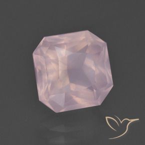 Quartzo Rosa Luz rosa Natural 4.57ct, Corte Octógono / Esmeralda, Transparente