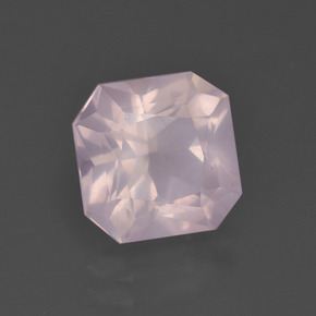 Quartzo Rosa Luz rosa Natural 3.66ct, Corte Esmeralda, Transparente