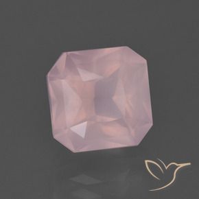 Quartzo Rosa rosa médio Natural 4.41ct, Corte Octógono / Esmeralda, Transparente