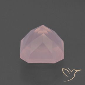 Quartzo Rosa rosa médio Natural 4.41ct, Corte Octógono / Esmeralda, Transparente