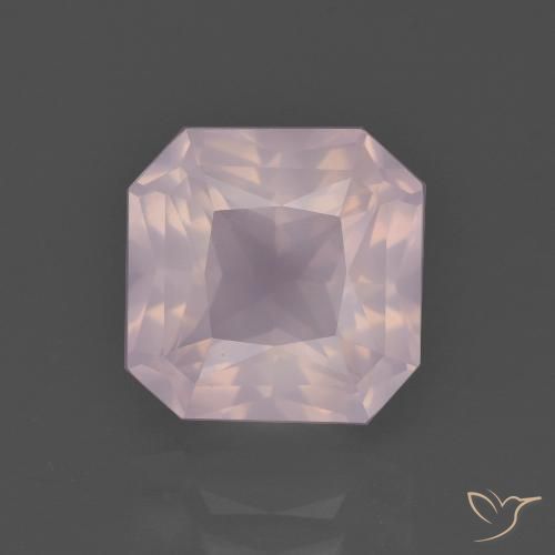 4.41ct Natural Rosa Claro Rosa Quartzo Rosa, Corte Esmeralda, Transparente