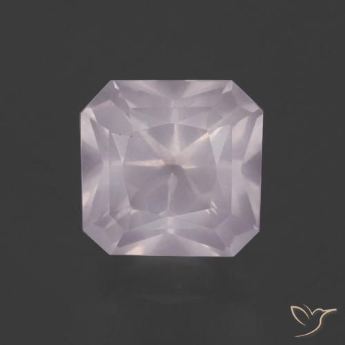 3.88ct Natural Rosa bem claro Quartzo Rosa, Corte Esmeralda, Transparente