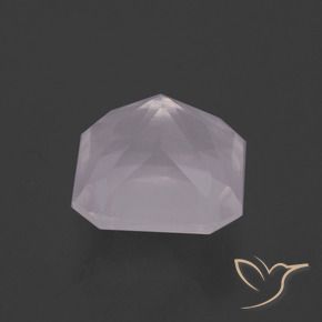 Quartzo Rosa Rosa bem claro Natural 3.88ct, Corte Octógono / Esmeralda, Transparente