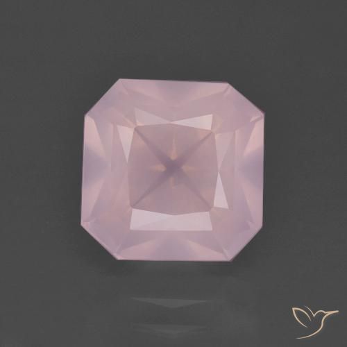3.98ct Natural rosa médio Quartzo Rosa, Corte Esmeralda, Transparente