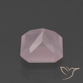 Quartzo Rosa rosa médio Natural 3.98ct, Corte Octógono / Esmeralda, Transparente