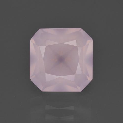 Quartzo rosa rosa natural 4,05ct, corte esmeralda, transparente