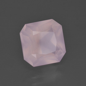 Quartzo rosa rosa natural 4,05ct, corte esmeralda, transparente