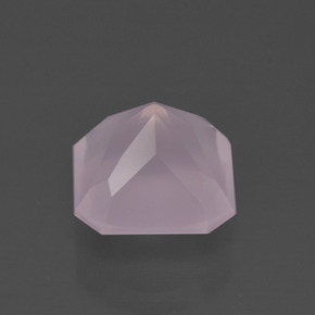 Quartzo rosa rosa natural 4,05ct, corte esmeralda, transparente