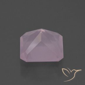 Quartzo Rosa Rosa chiclete Natural 5.04ct, Corte Octógono / Esmeralda, Transparente