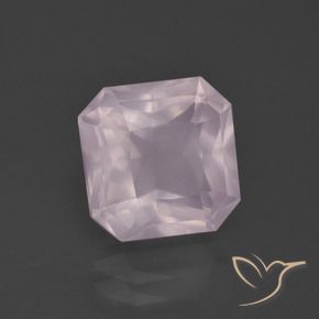 Quartzo Rosa Luz rosa Natural 4.75ct, Corte Octógono / Esmeralda, Transparente