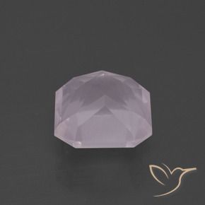 Quartzo Rosa Luz rosa Natural 4.75ct, Corte Octógono / Esmeralda, Transparente