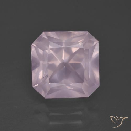 5.40ct Natural Luz rosa Quartzo Rosa, Corte Esmeralda, Transparente