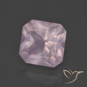 Quartzo Rosa Luz rosa Natural 5.40ct, Corte Octógono / Esmeralda, Transparente