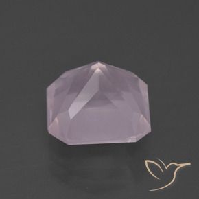 Quartzo Rosa Luz rosa Natural 5.40ct, Corte Octógono / Esmeralda, Transparente
